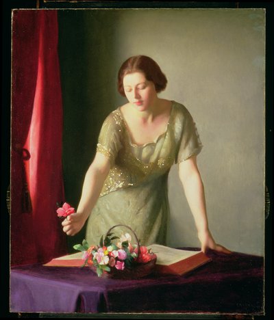 Girl Arranging Flowers, 1922 by William McGregor Paxton
